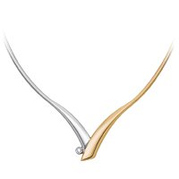 14kt. Two Tone, Fashion Necklace with a Diamond Accent by Fred Meyer Jewelers