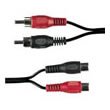 1001Cables - 2x Phono Plug to 2 x Phono Sockets 2.5m AUDIO LEAD