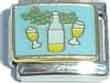 Clearly Charming Grapes with White Wine Italian Charm Bracelet Link