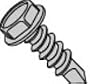 Unslotted Hex Washer With Number 2 Point Self Drilling Screw Zinc 10 X 3/8 (Pack of 8,000)