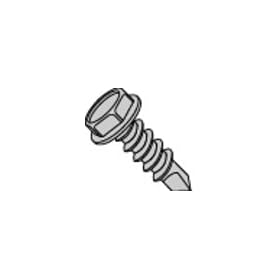 Unslotted Hex Washer With Number 2 Point Self Drilling Screw Zinc 10 X 3/8 (Pack of 8,000)