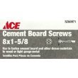 ACE DRYWALL SCREWS 46041ACE Cement Board Screw, Wafer Head # 8 x 1-5/8