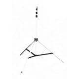 Giottos 8' Air Cushioned Lightstand with Reversible 1/4 and 3/8 Mounting Stud, Chrome.