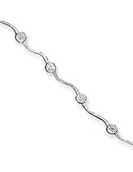 Sterling Silver Round CZ Bracelet