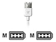 Apple Thin FireWire Cable  (6 to 6 pin - .5m)