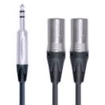 Lynx Professional 63/2MX/3 Neutrik 6.3mm Stereo Jack to 2x XLR Male Audio Lead (3.0M)
