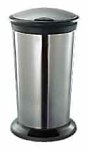 Kitchen & Housewares : Leifheit Waste Bin Kick 36 Litre Satin Steel