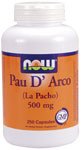 Pau D' Arco by NOW Foods - (500mg - 250 Capsules)