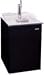 Beer Dispenser, Half-Quarter-Mini, CO2 Tank & Reg, Black, 24 in, 1 Keg