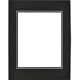 Savage ProMatte, Double 11 x 14 Photo Mat with 8 x 10 Opening, Bevel Cut, Acid Free, Dual Colors: Matte Black / Matte Black