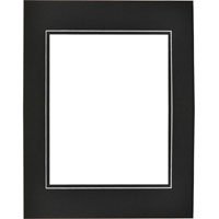 Savage ProMatte, Double 11" x 14" Photo Mat with 8" x 10" Opening, Bevel Cut, Acid Free, Dual Colors: Matte Black / Matte Black