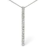 9ct Diamond Bar Pendant