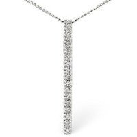 9ct Diamond Bar Pendant
