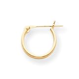 14k 1.25mm Half Hoop Earrings SE233
