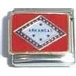 Clearly Charming Arkansas State Flag Italian Charm Bracelet Link