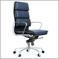 Euro Style Darius High Back Leather Office Chair (Style: Black Leather)
