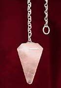 Natural Rose Quartz Crystal Pendulum 12 Facet Reiki Charged