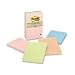 Post-it® Notes, Original Pad, 4 Inches x 6 Inches, Lined, Recycled, Asstorted Pastel Colors, Five Pads per Pack