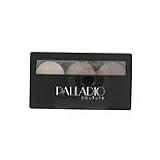 PALLADIO CHOCOLATES EYESHADOW TRIOS WITH ANGLER, FLAT, EYE BLENDING and SMUDGE BRUSHES PTS07