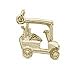 Golf Cart Charm - 10K Yellow Gold