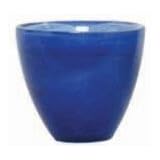 Colorful Recycled Art Glass Cobalt Blue Votive Candle Holder 3H Set 2 by Traders and Company