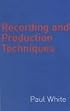 Recording & Production Techniques
