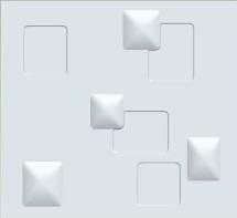 Eco- Friendly,plant Fiber 3d Wall Panel - Space Squares (Space Squares)