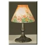 7H Hand Painted Butterfly and Roses Candle Lamp by Meyda