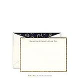 Gold Solitaire Note Flat Cards Stationery