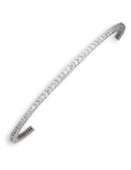 Sterling Silver CZ Slip on Bangle