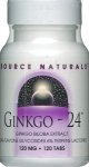 Source Naturals - Ginkgo-24 Biloba Extract 120 mg - 120 tabs