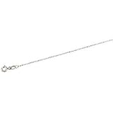 14K White Gold Solid Bead Chain - Length: 7