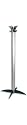 Acorn Storm Coat Stand Aluminium with Fixings Slide with ABS Base H1550mm Silver Ref 507680