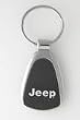 Jeep Chrome/Black Teardrop Keychain