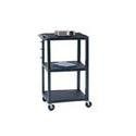 Peerless Adjustable Height Multi-Purpose Cart JCT-P1642E - Cart for TV - steel - black - screen size: up to 20"