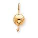 Jewelry : 14k Polished 12mm Ball Kidney Wire Earrings