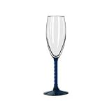 5.75 Oz. Revolution Flute Glass with Cobalt Stem (8895BSLIB)