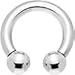 8 Gauge Internally Threaded Horseshoe Circular Barbell 1/2
