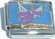 Clearly Charming Purple Angel Italian Charm Bracelet Link
