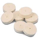 FELT WHEEL BUFFS 1 DIAMETER X 1/8 THICK HARD BOX OF 24
