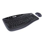 100778: Microsoft Wireless Optical Desktop 2000 Keyboard and Mouse USB Port English/British Hardware (Black) (65V-00004)