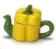 Dollhouse Miniature Yellow Bell Pepper Tea Pot