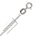 14k White Gold 20 Inch X 1.0 mm Gourmette Chain Necklace - O Ring Clasp