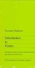 Introduction to Poetics (Theory & History of Literature)
