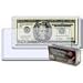 BCW 6.5 x 3 - Currency (Dollar Bill) Topload Holder - Pack of 25) - Currency and Coin Collecting Supplies