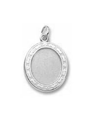 Rembrandt Charms Oval Scroll Frame Charm