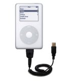 Coiled Power Hot Sync and Charge USB Data Cable w/ Tip Exchange for the Apple iPod Photo (60GB) - Gomadic Brand