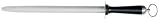 Paderno World Cuisine 11 7/8 Oval Sharpening Steel with Black Plastic Handle