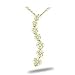 Eye Catching Curved Journey Pendant with Natural Diamonds Fancy Yellow Color Enhanced