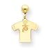 14K Washington Redskins Jersey Dangle Post Earrings